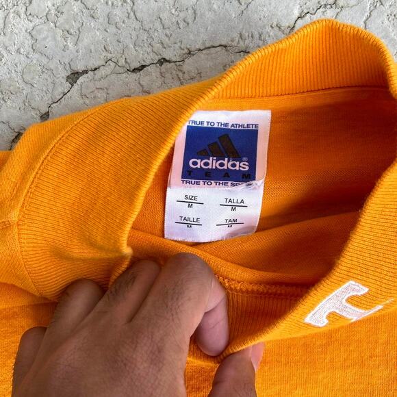 Vintage 90s Adidas University of Tennessee Orange Longsleeve. Sz M - Picture 4 of 4